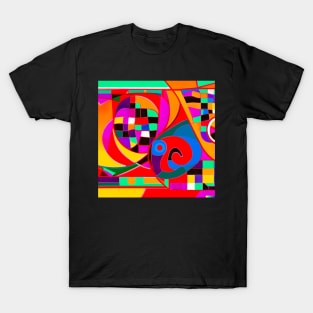 Abstract colourful design psychedelic T-Shirt